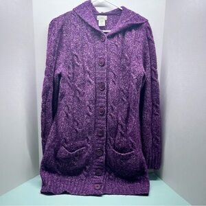 L.L. Bean Purple Women's Cardigan Sweater